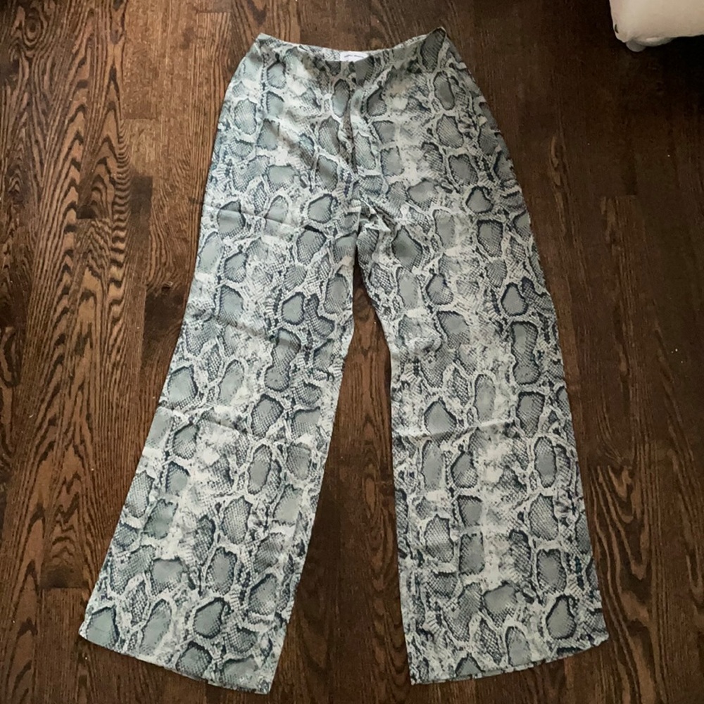 Superdown REVOLVE Snake Print Wide Leg Pants